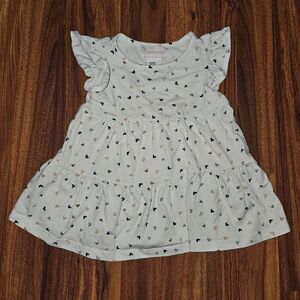 5 For $25 Savannah White Frilly Dress With Hearts Baby Size 24 Months